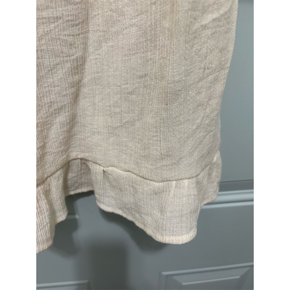 Blu Pepper Blouse Womens Size M Ivory Boho Embroidered Square Neck - Picture 4 of 9